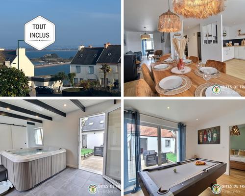 Le gîte des roches " 400M de la plage, vue mer" avec jacuzzi à Saint Pol De Leon