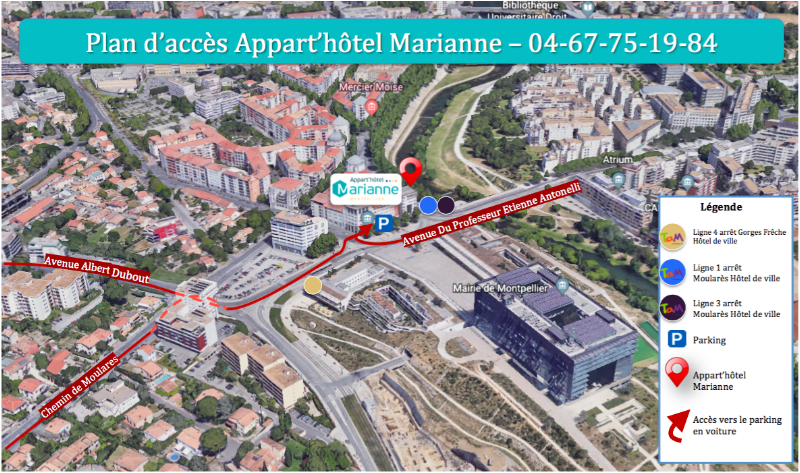 Appart hôtel Marianne à Montpellier